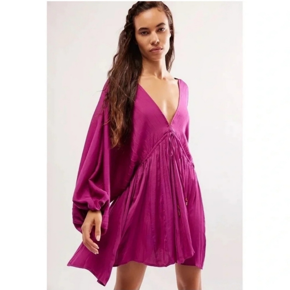FREE PEOPLE HOT PINK SZ MED TO XLG